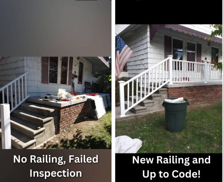 New railing and up to code 1